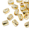 18K Gold Plated 6x4mm Cuboid Nugget Bead