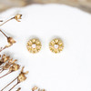 18K Gold Plated Micro Pave 5.5mm Starburst Bead
