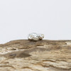 Sterling Silver Plated Micro Pave 7.5mm Twisted Ring Spacer Bead