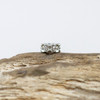 Platinum Plated Micro Pave 6x2.5mm Flowers Spacer Bead