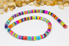 Shell Polished 2x6mm Dyed Multi Color Wheel