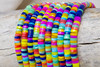Shell Polished 2x6mm Dyed Multi Color Wheel