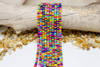 Shell Polished 2x6mm Dyed Multi Color Wheel
