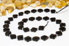 Black Onyx Polished 10mm Faceted Clover / Quatrefoil