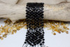 Black Onyx Polished 10mm Faceted Clover / Quatrefoil