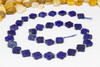 Lapis Polished 10mm Faceted Quatrafoil