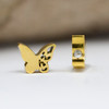 Gold Plated Stainless Steel 10x8mm Butterfly Bead