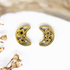 Gold Plated Stainless Steel 10x7mm Moon & Stars Bead