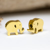 Gold Plated Stainless Steel 10x8mm Elephant Bead