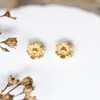 18K Gold Plated 4mm Flower Bead