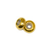 Gold Plated  Stainless Steel Plated 8mm Silicone Suction Bead - 2mm Hole