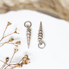 Platinum Plated 15x4mm Spiral Shell Charm