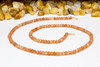 Orange Sunstone Polished 3x4mm Faceted Rondelle