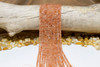 Orange Sunstone Polished 3x4mm Faceted Rondelle