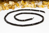 Black Spinel Polished 2.5x4mm Faceted Rondelle