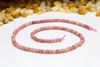 Rhodonite Polished 3x4mm Faceted Rondelle