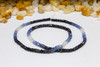 Sapphire Polished 3-4mm Faceted Rondelle - Banded