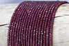 Purple Garnet Polished 2x3mm Faceted Rondelle