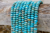 Impression Jasper Polished 5x8mm Rondelle - Turquoise Dyed