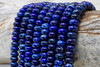 Impression Jasper Polished 6x10mm Rondelle - Dark Blue