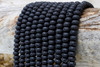 Lava Rock Black 5x8mm Rondelle