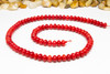 Red Coral Dyed Polished 4x6mm Rondelle