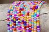 Shell Polished 5x4mm Dyed Multi Color Rondelle