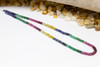 Sapphire Polished 4-5mm Smooth Rondelle - Banded Multi Color