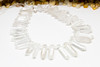 Crystal Quartz Polished 25-45mm Graduated Faceted Prism Points