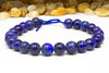 Natural Lapis A Grade Polished 8mm Round - 2mm Large Hole
