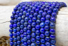 Natural Lapis A Grade Polished 8mm Round - 2mm Large Hole