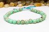 Reconstructed Manmade Turquoise & Shell 6mm Round - Dyed Turquoise - 2mm Large Hole