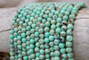 Reconstructed Manmade Turquoise & Shell 6mm Round - Dyed Turquoise - 2mm Large Hole