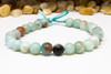 Amazonite Polished Multi Color 8mm Round - 2mm Large Hole