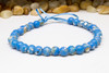 Reconstructed Manmade Turquoise & Shell 6mm Round - Dyed Sky Blue - 2mm Large Hole