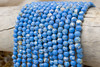 Reconstructed Manmade Turquoise & Shell 6mm Round - Dyed Sky Blue - 2mm Large Hole