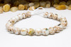 Reconstructed Manmade Turquoise & Shell 8mm Round - Dyed Ivory - 2mm Large Hole