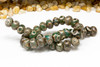 Tibetan Style Agate Green 10x14mm Rondelle