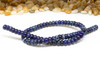 Impression Jasper Polished 4x6mm Rondelle - Dark Blue Dyed