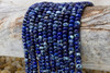 Impression Jasper Polished 4x6mm Rondelle - Dark Blue Dyed