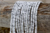 White Howlite Polished 2x4mm Rondelle