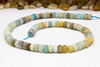 Amazonite Matte Multi Color 5x8mm Rondelle