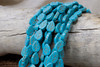 Magnesite Polished Turquoise 9x13mm Leaf