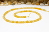 Burmese Yellow Jade Polished 4mm Faceted Cube