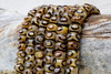Tibetan Agate Brown and Beige Polished 8x12mm Rondelle