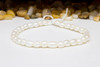Freshwater Pearls A Grade Polished White 5-6mm Rice - 2mm Large Hole