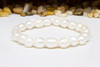 Freshwater Pearls A Grade Polished White 9-10mm Rice - 2mm Large Hole