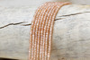 Zircon CZ AA Grade Polished Light Peach 2x3mm Faceted Rondelle