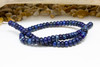Impression Jasper Polished 5x8mm Rondelle - Blue Dyed