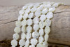 Mother of Pearl White Sea Shell 12mm Flower Carved Double Sided
